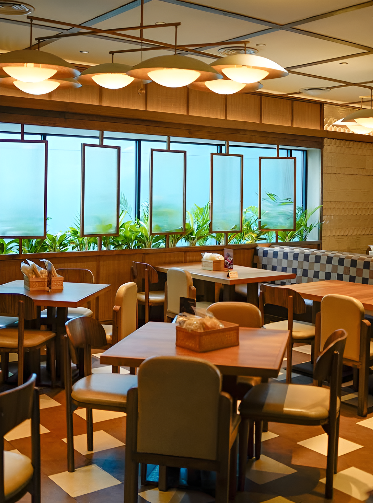 Interior of Indonesian restaurant, Noesaka at One Satrio and Land's End PIK 2 