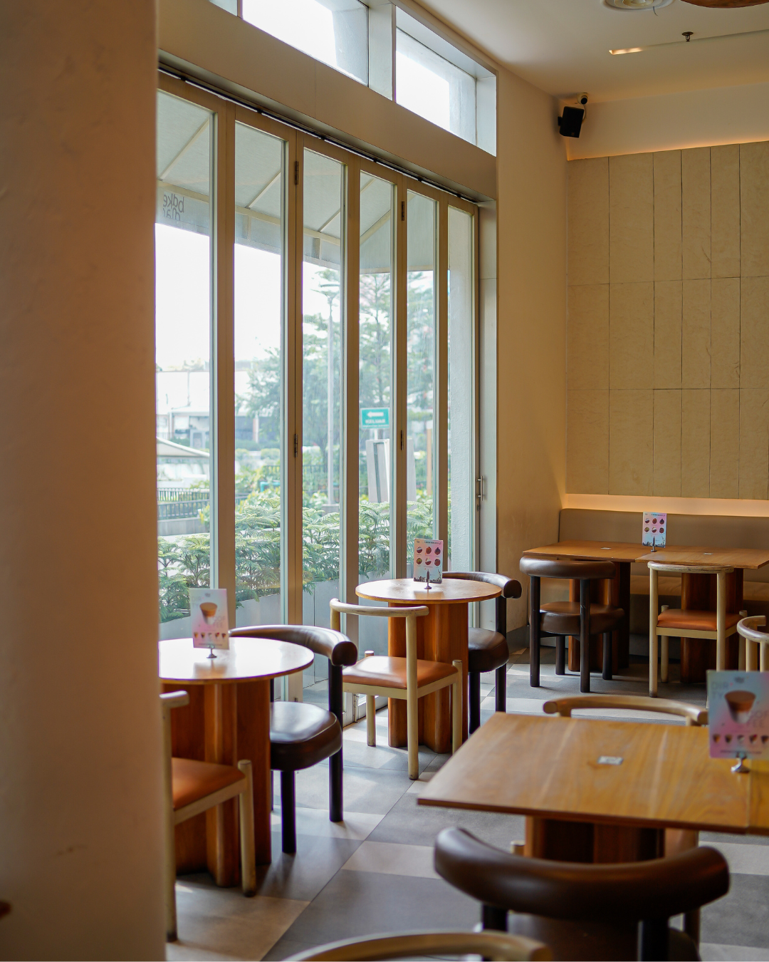 Interior of a cafe in Jakarta that doubles as a popular brunch spot and pastry shop serving croissants and coffee