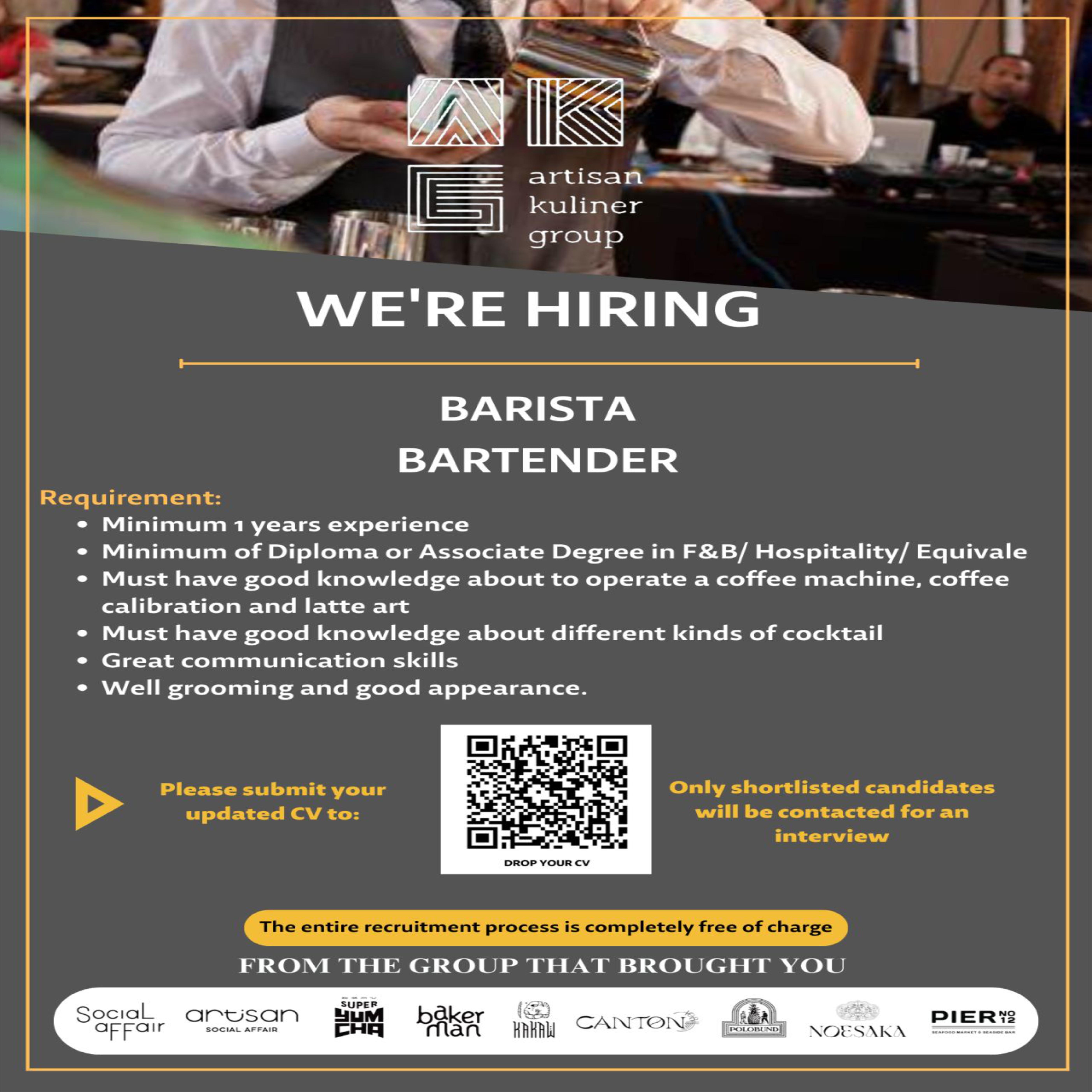 Image Barista & Bartender Career